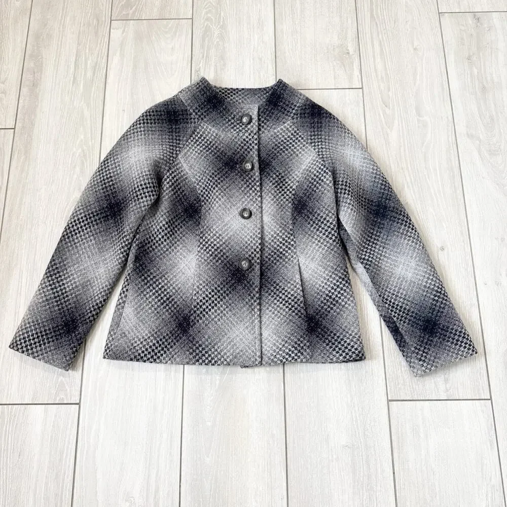 Pendleton Blazer Jacket Coat Virgin Lambs Wool Pockets Ladylike Classic Size 10